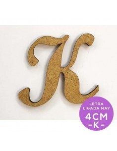 Wooden letter K H 4cm