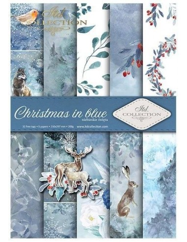 CHRISTMAS IN BLUE (SET 5 PAPELES)
