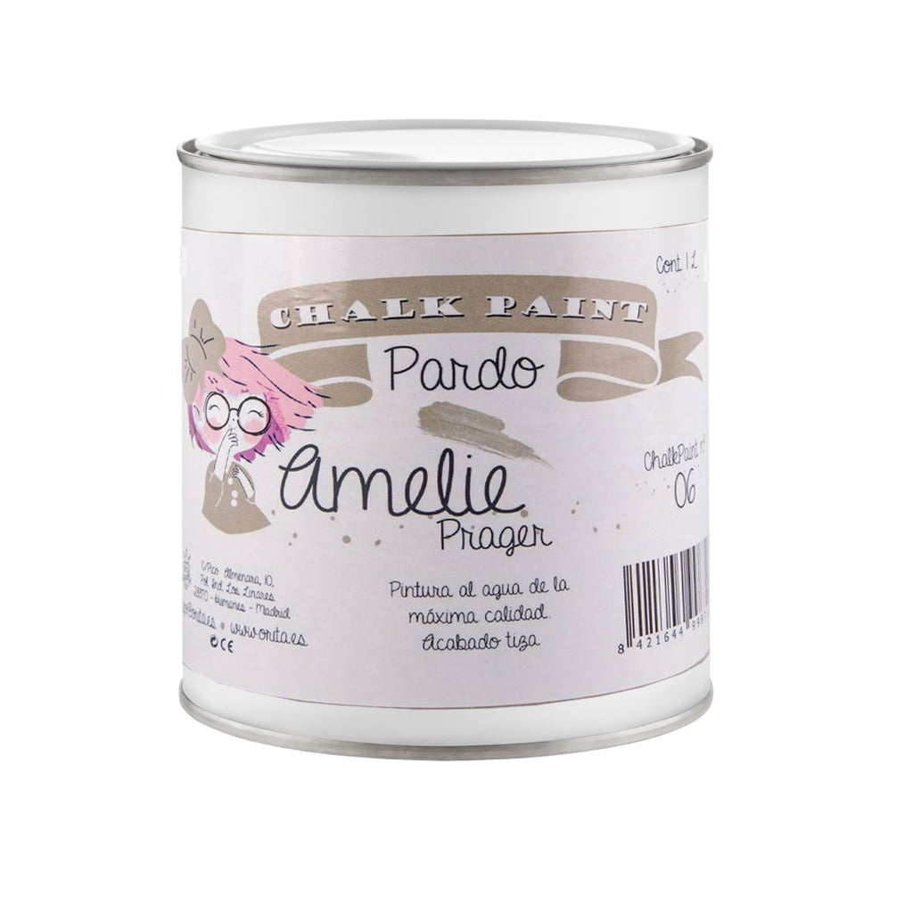 500ml Pintura Tiza Chalk Paint 06 Pardo Amelie Prager