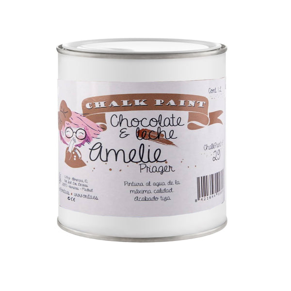 500ml Pintura Tiza Chalk Paint 29 Chocolate Amelie Prager