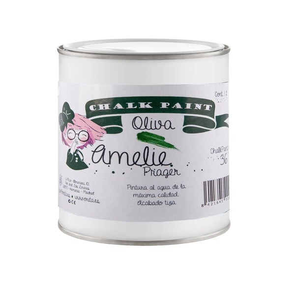 500ml Pintura Tiza Chalk Paint 36 Oliva Amelie Prager