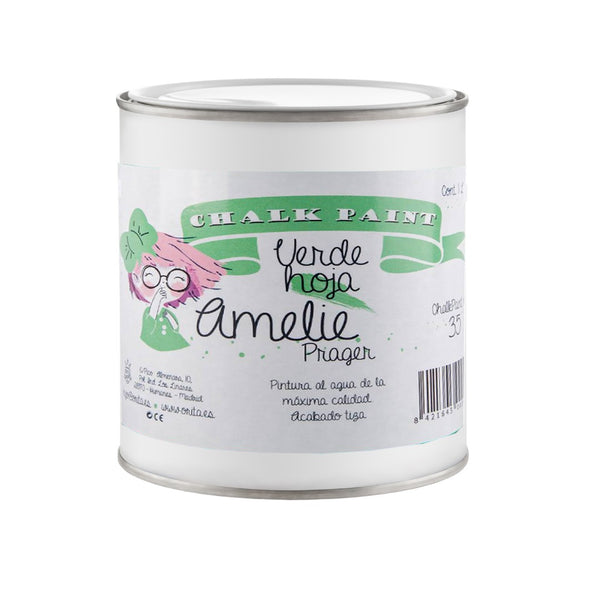 500ml Pintura Tiza Chalk Paint 35 Verde hoja Amelie Prager