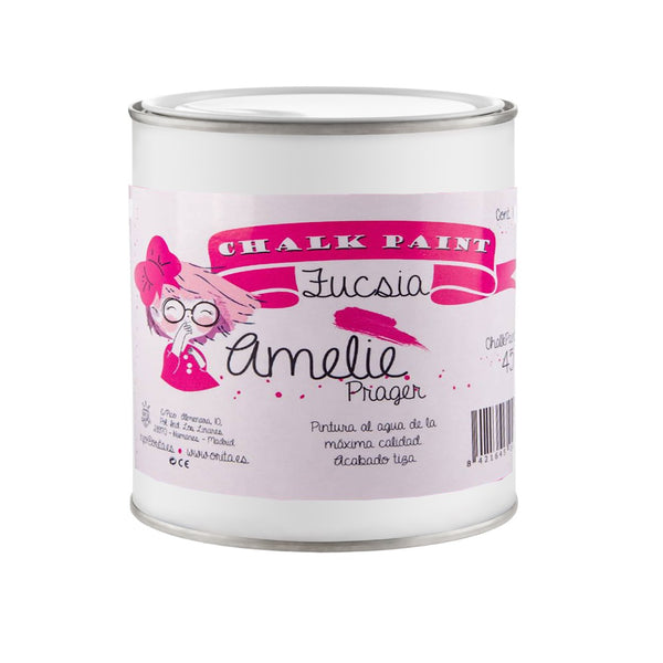 500ml Pintura Tiza Chalk Paint 45 fucsia Amelie Prager