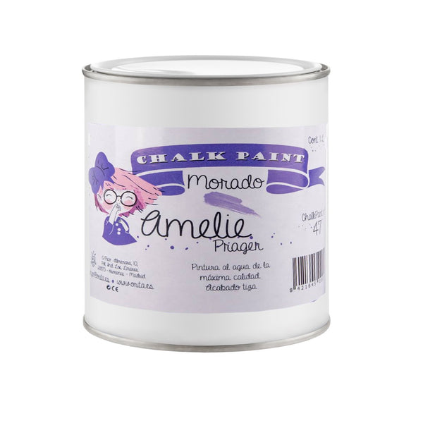 500ml Pintura Tiza Chalk Paint 47 Morado Amelie Prager