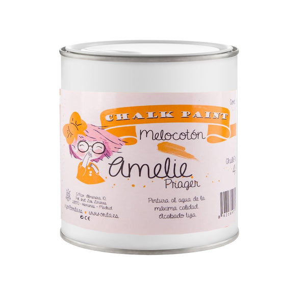 500ml Pintura Tiza Chalk Paint 49 Melocotón Amelie Prager