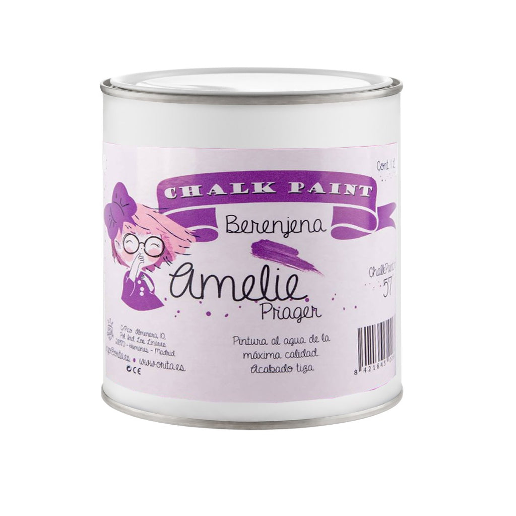 500ml Pintura Tiza Chalk Paint 57 Berenjena Amelie Prager