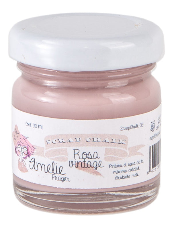 30ml Pintura Tiza Chalk Paint 09 Rosa Vintage Amelie Prager