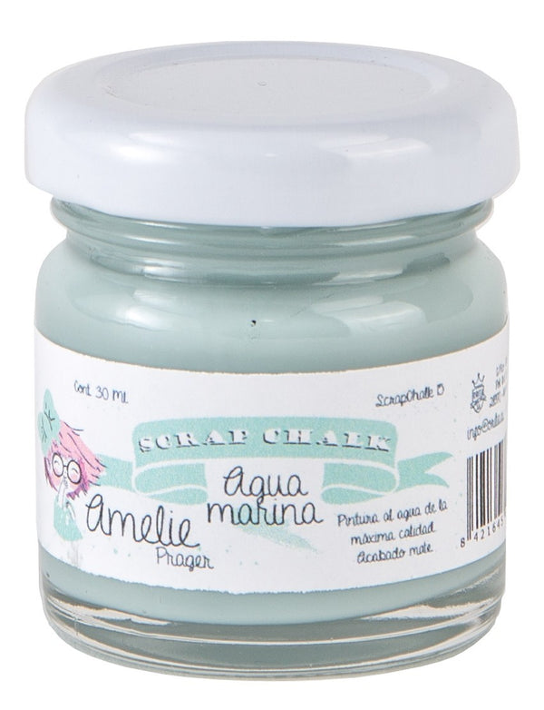 30ml Pintura Tiza Chalk Paint 15 Aguamarina Amelie Prager