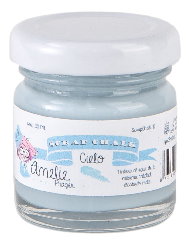 30ml Pintura Tiza Chalk Paint 18 Cielo Amelie Prager