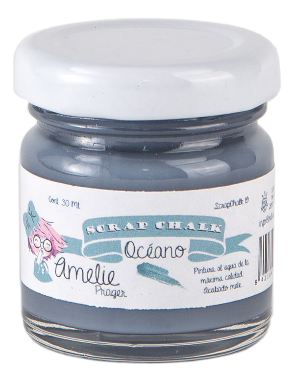 30ml Pintura Tiza Chalk Paint 19 Océano Amelie Prager