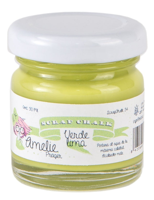 30ml Pintura Tiza Chalk Paint 34 Verde Lima Amelie Prager