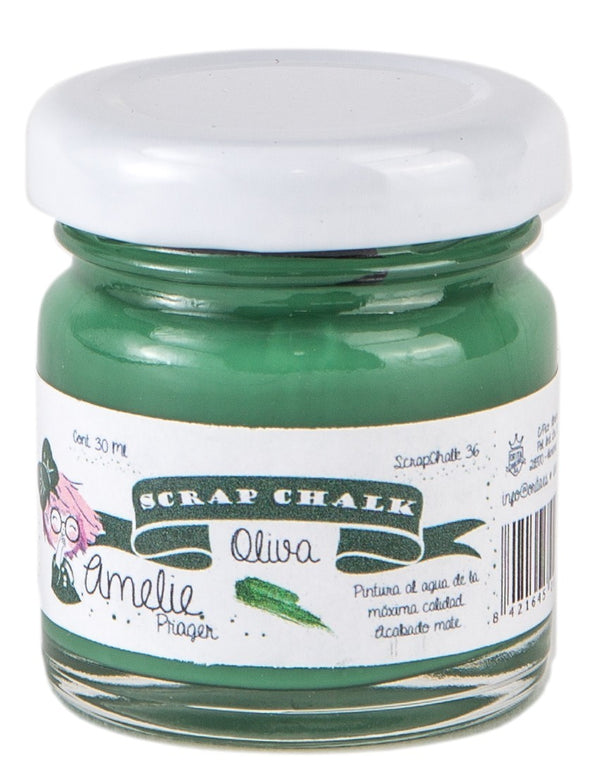 30ml Pintura Tiza Chalk Paint 36 Oliva Amelie Prager