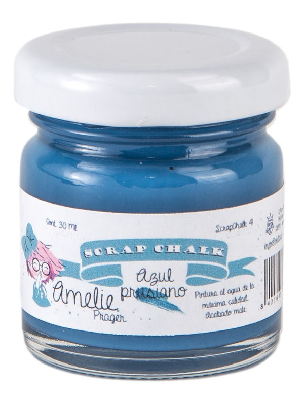 30ml Pintura Tiza Chalk Paint 41 Azul Prusiano Amelie Prager