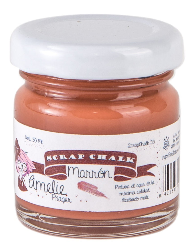 30ml Pintura Tiza Chalk Paint 53 Marron Amelie Prager