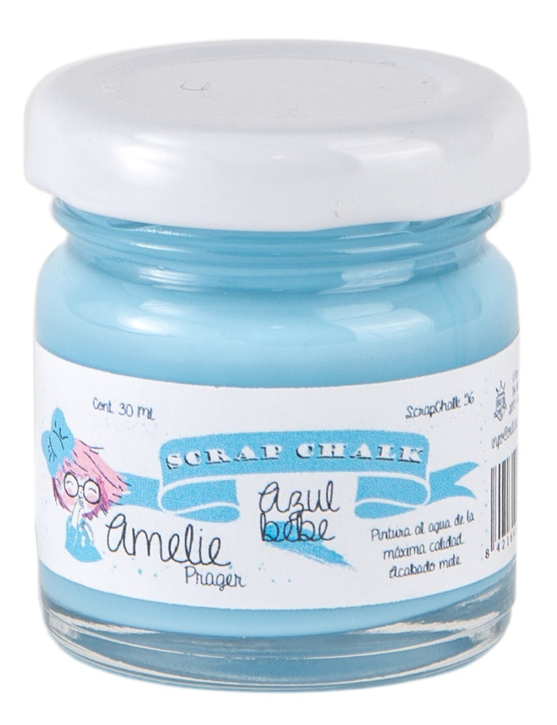 30ml Pintura Tiza Chalk Paint 56 Azul bebe Amelie Prager