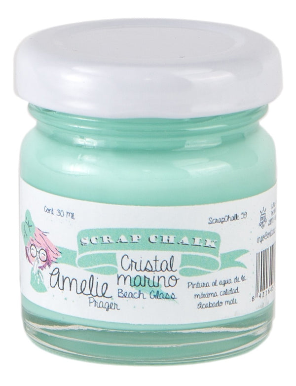 30ml Pintura Tiza Chalk Paint 59 Cristal Marino Amelie Prager