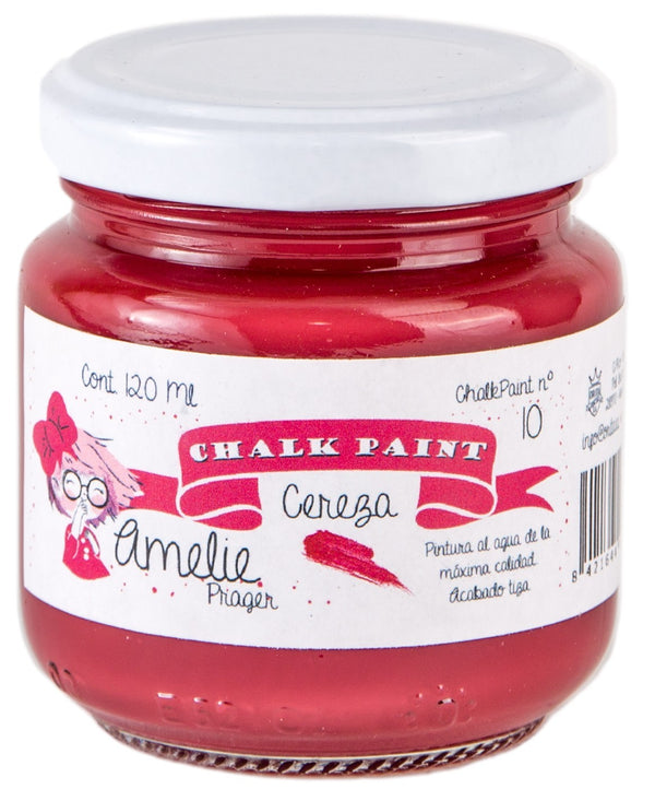 120ml Pintura Tiza Chalk Paint 10 Cereza Amelie Prager