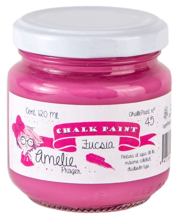 120ml Pintura Tiza Chalk Paint 45 Fucsia Amelie Prager