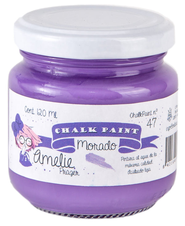 120ml Pintura Tiza Chalk Paint 47 Morado Amelie Prager