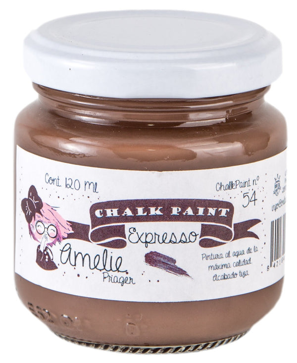 120ml Pintura Tiza Chalk Paint 54 Expresso Amelie Prager