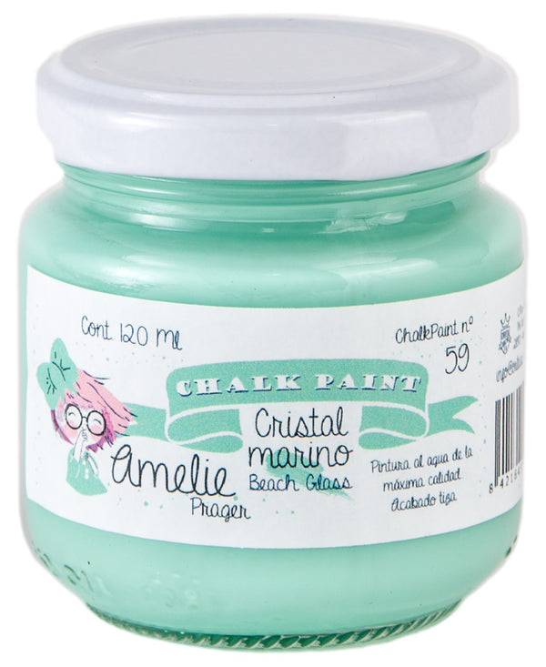 120ml Pintura Tiza Chalk Paint 59 Cristal Marino Amelie Prager