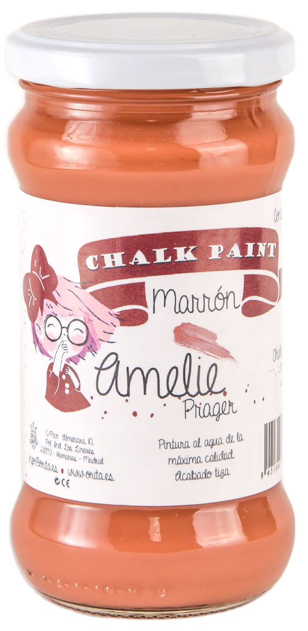 280ml Pintura Tiza Chalk Paint 53 Marrón Amelie Prager