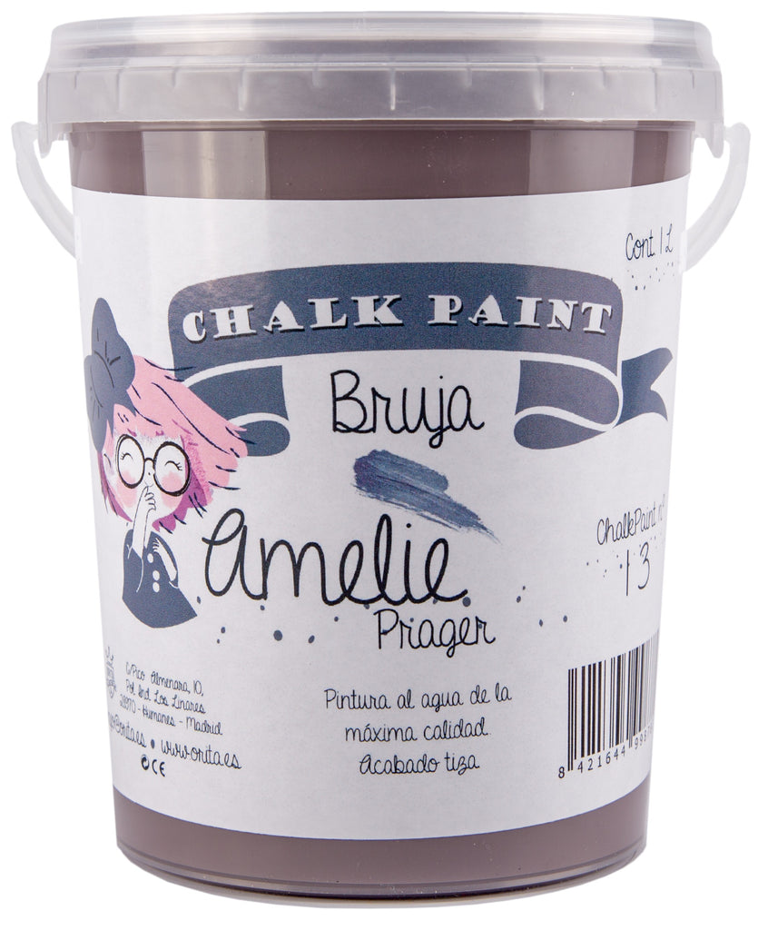 1 Litro Pintura Tiza Chalk Paint 13 Bruja Amelie Prager