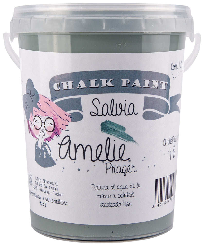 1 Litro Pintura Tiza Chalk Paint 16 Salvia Amelie Prager