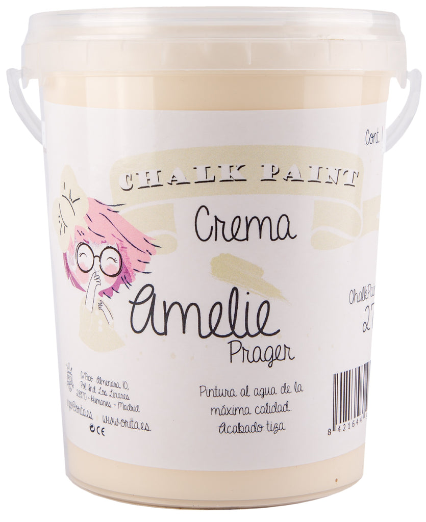 1 Litro Pintura Tiza Chalk Paint 27 Crema Amelie Prager