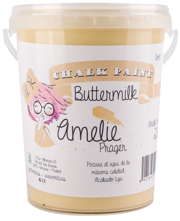 1 Litro Pintura Tiza Chalk Paint 28 Buttermilk Amelie Prager