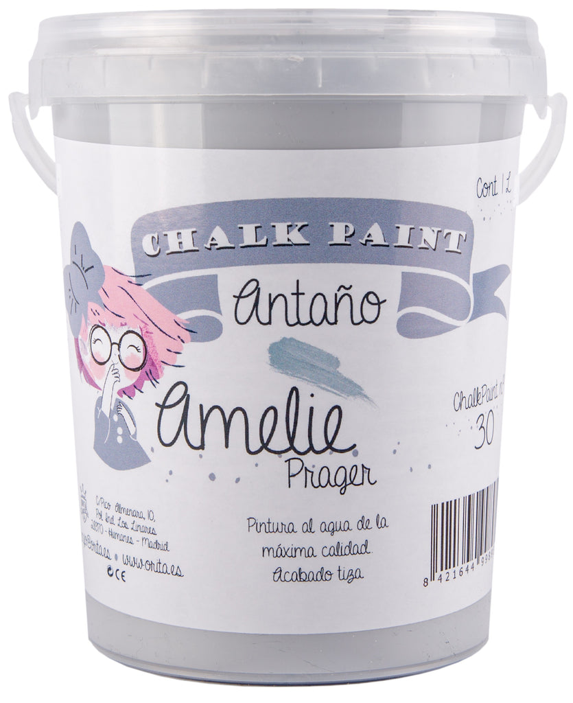 1 Litro Pintura Tiza Chalk Paint 30 Antaño Amelie Prager