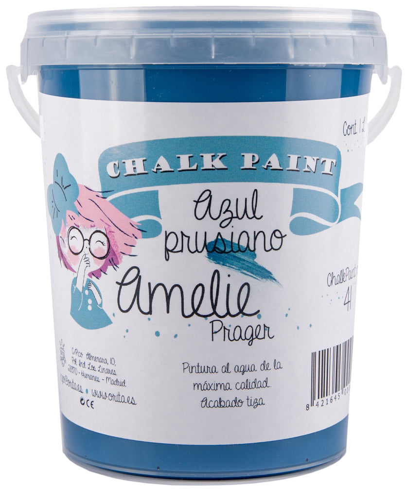 1 Litro Pintura Tiza Chalk Paint 41 Prusiano Amelie Prager