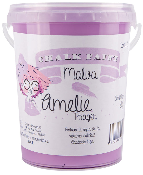 1 Litro Pintura Tiza Chalk Paint 46 Malva Amelie Prager