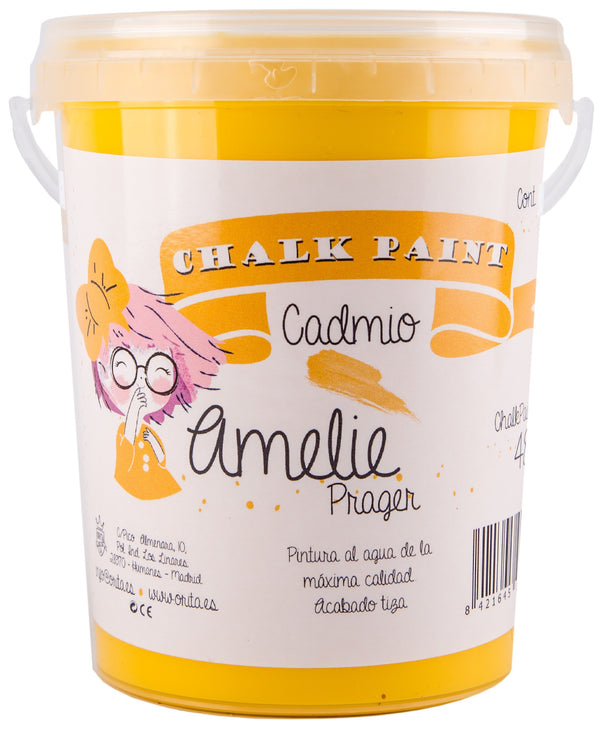 1 Litro Pintura Tiza Chalk Paint 48 Cadmio Amelie Prager