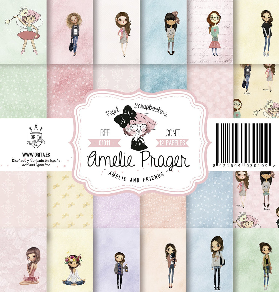 AMELIE AND FRIENDS (SET 12 PAPELES)